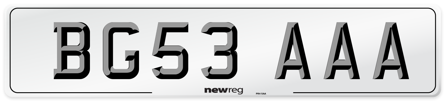 BG53 AAA Number Plate from New Reg